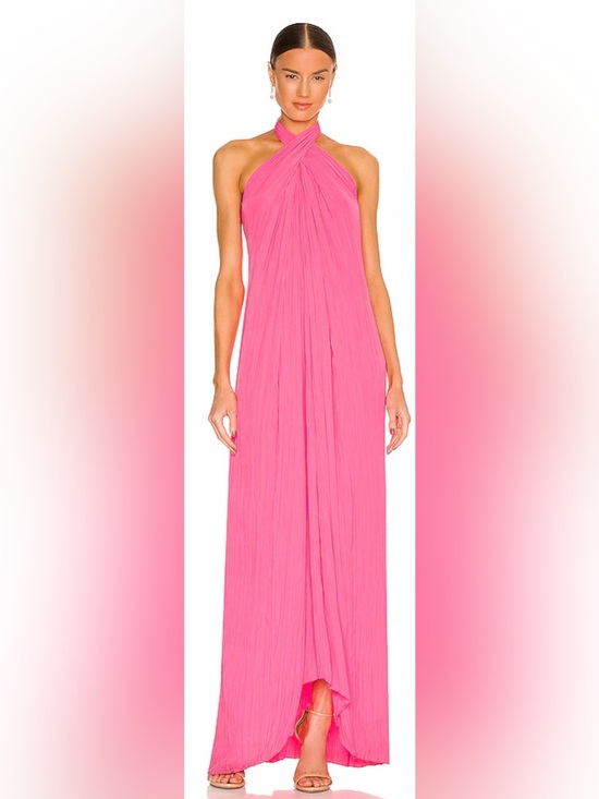A.L.C. Dresses & Skirts - A.L.C. Neon Pink Halter Maxi Rio Dress